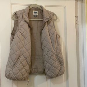 Old Navy Cream Puffer Vest